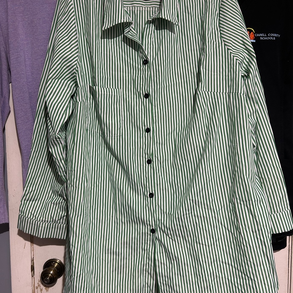Green Striped Shirt